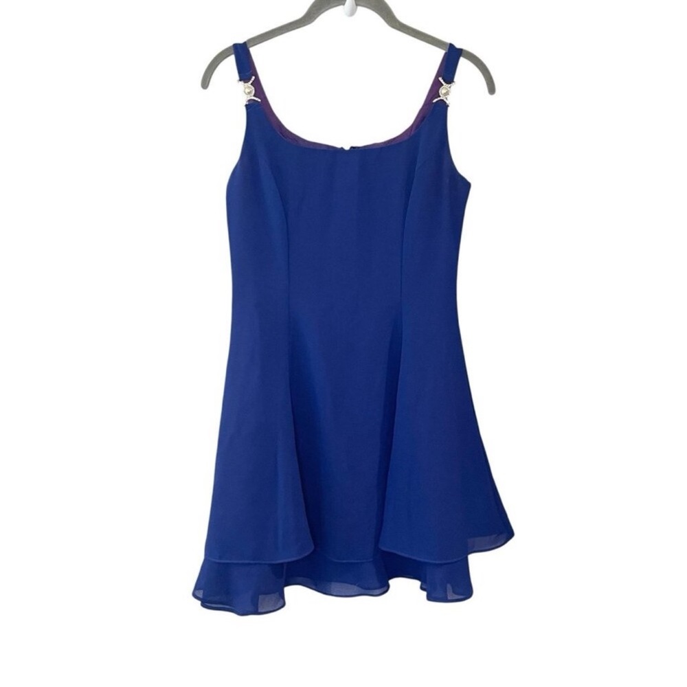 ✨ Vintage Scott McClintock Royal Blue Chiffon Dress | Size